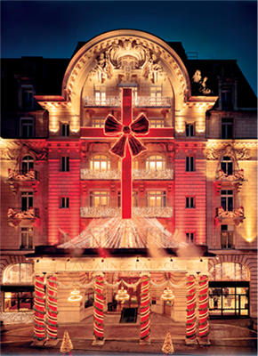 Lausanne Palace Schweiz Weihnachtsdekoration rfi